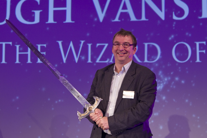 Bryan Raven accepts for Hugh Vanstone - The Wizard of Oz